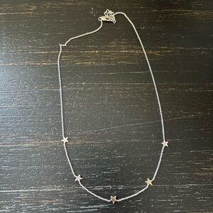 Silver metal star necklace